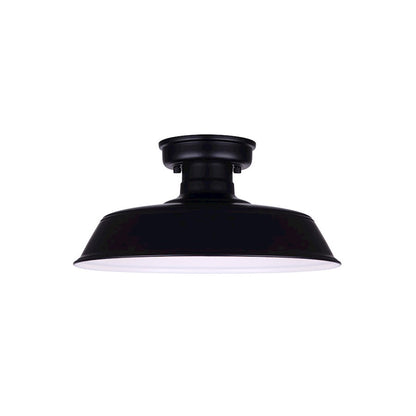 Canarm Rane 16in 1-Light Outdoor Sconce | Matte Black Metal | Porch & Patio | 16 x 16 x 8 in | Model IOL519BK