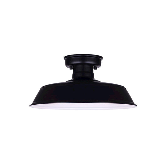 Canarm Rane 16in 1-Light Outdoor Sconce | Matte Black Metal | Porch & Patio | 16 x 16 x 8 in | Model IOL519BK