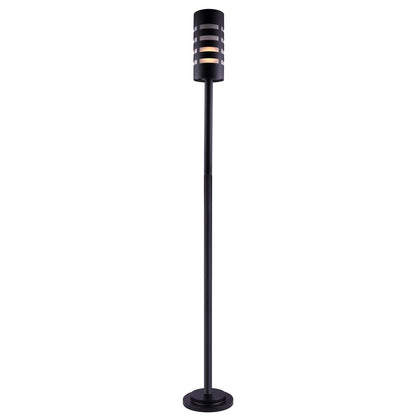 Canarm Tayla 1-Light 62in Outdoor Post Lantern | Modern Black and Frosted Glass | Driveway & Patio | 9 x 9 x 62 in | Model IOL571BK