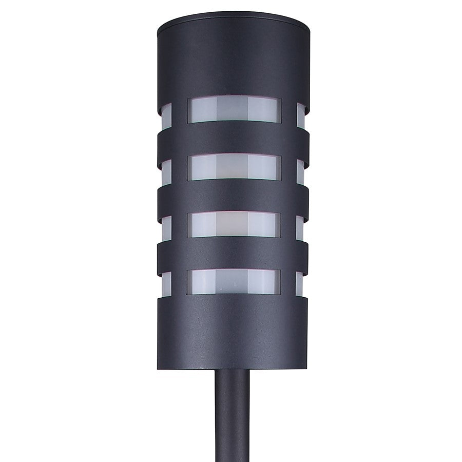 Canarm Tayla 1-Light 62in Outdoor Post Lantern | Modern Black and Frosted Glass | Driveway & Patio | 9 x 9 x 62 in | Model IOL571BK