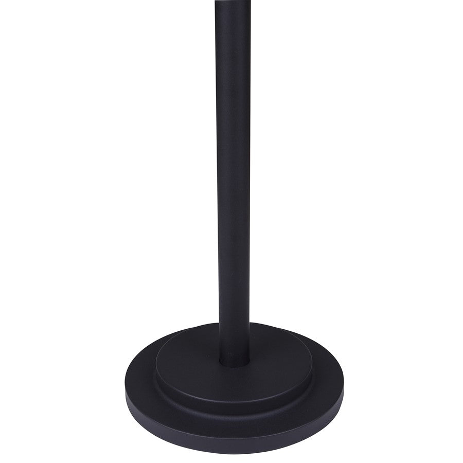 Canarm Tayla 1-Light 62in Outdoor Post Lantern | Modern Black and Frosted Glass | Driveway & Patio | 9 x 9 x 62 in | Model IOL571BK