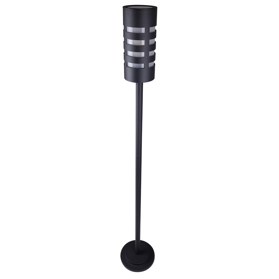 Canarm Tayla 1-Light 62in Outdoor Post Lantern | Modern Black and Frosted Glass | Driveway & Patio | 9 x 9 x 62 in | Model IOL571BK