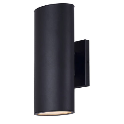 Canarm Owynn 13in 2-Light Outdoor Lantern | Black Metal and Frosted Glass | Pathway & Garden | 6 x 6 x 13 in | Model IOL636BK