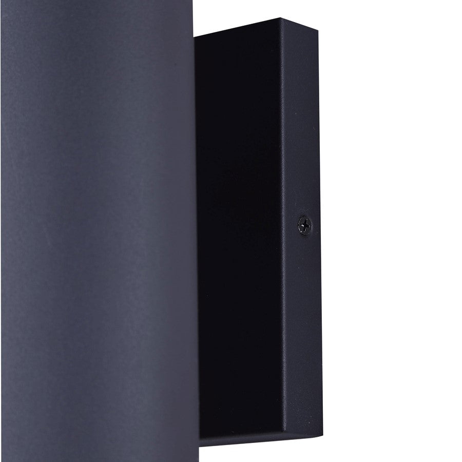 Canarm Owynn 13in 2-Light Outdoor Lantern | Black Metal and Frosted Glass | Pathway & Garden | 6 x 6 x 13 in | Model IOL636BK