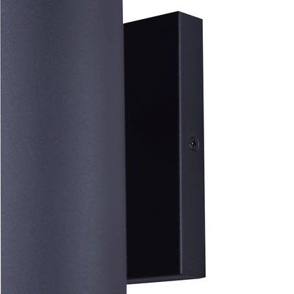 Canarm Owynn 13in 2-Light Outdoor Lantern | Black Metal and Frosted Glass | Pathway & Garden | 6 x 6 x 13 in | Model IOL636BK