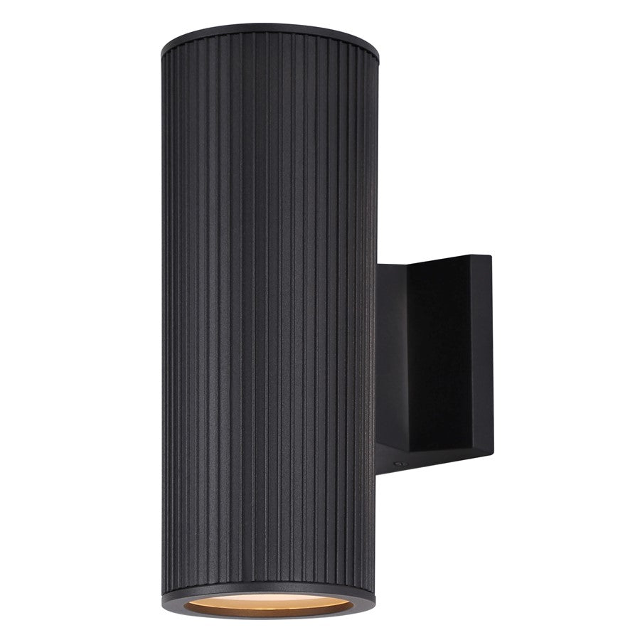 Canarm Rexton 11.75in 2-Light Outdoor Lantern | Modern Black and Frosted Glass | Porch & Entryway Wall Light | 4.25 x 6.62 x 11.75 in | Model IOL639BK