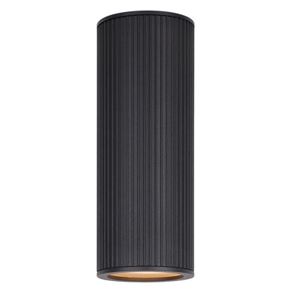 Canarm Rexton 11.75in 2-Light Outdoor Lantern | Modern Black and Frosted Glass | Porch & Entryway Wall Light | 4.25 x 6.62 x 11.75 in | Model IOL639BK