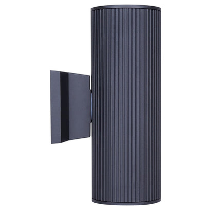 Canarm Rexton 11.75in 2-Light Outdoor Lantern | Modern Black and Frosted Glass | Porch & Entryway Wall Light | 4.25 x 6.62 x 11.75 in | Model IOL639BK
