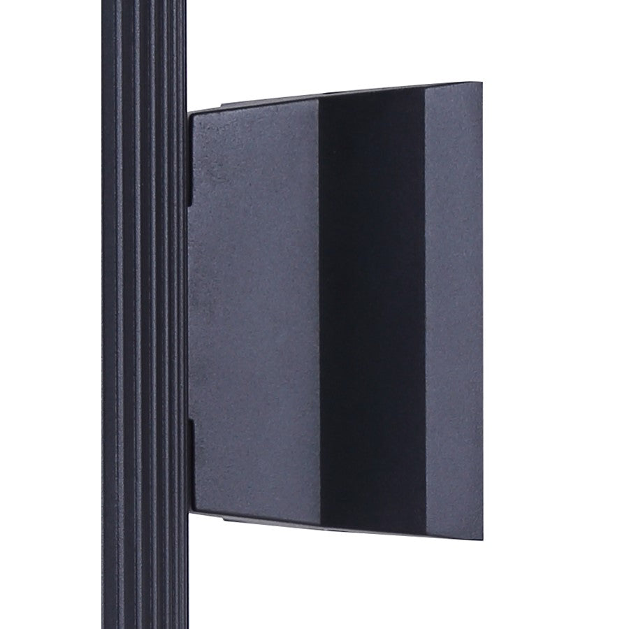 Canarm Rexton 11.75in 2-Light Outdoor Lantern | Modern Black and Frosted Glass | Porch & Entryway Wall Light | 4.25 x 6.62 x 11.75 in | Model IOL639BK