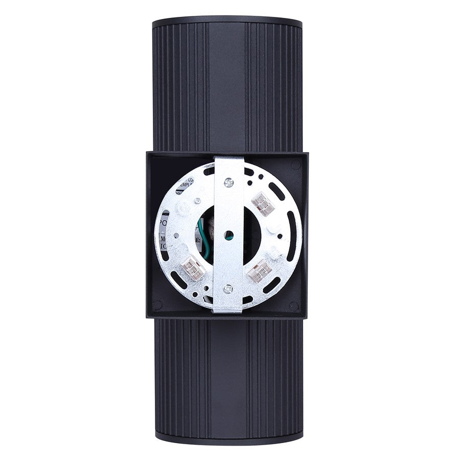 Canarm Rexton 11.75in 2-Light Outdoor Lantern | Modern Black and Frosted Glass | Porch & Entryway Wall Light | 4.25 x 6.62 x 11.75 in | Model IOL639BK