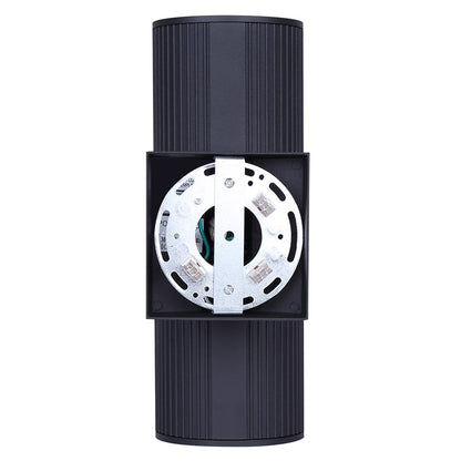 Canarm Rexton 11.75in 2-Light Outdoor Lantern | Modern Black and Frosted Glass | Porch & Entryway Wall Light | 4.25 x 6.62 x 11.75 in | Model IOL639BK
