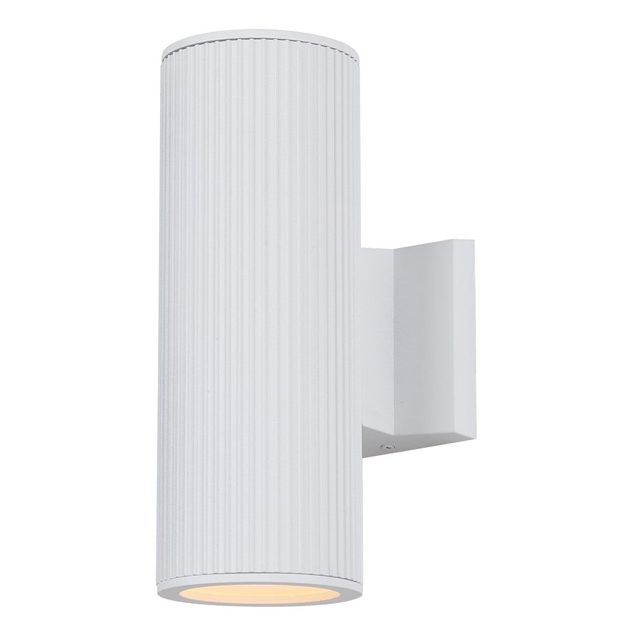 Canarm Rexton 11.75in 2-Light Outdoor Lantern | Modern White and Frosted Glass | Porch & Entryway Wall Light | 4.25 x 6.62 x 11.75 in | Model IOL639WH
