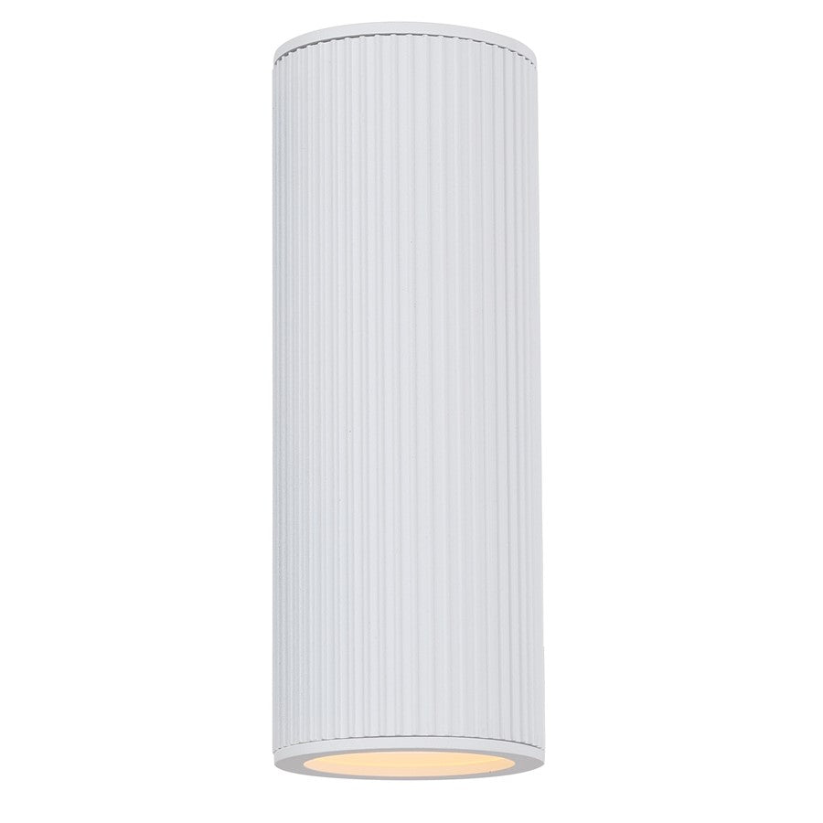 Canarm Rexton 11.75in 2-Light Outdoor Lantern | Modern White and Frosted Glass | Porch & Entryway Wall Light | 4.25 x 6.62 x 11.75 in | Model IOL639WH