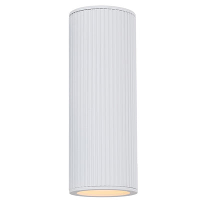 Canarm Rexton 11.75in 2-Light Outdoor Lantern | Modern White and Frosted Glass | Porch & Entryway Wall Light | 4.25 x 6.62 x 11.75 in | Model IOL639WH
