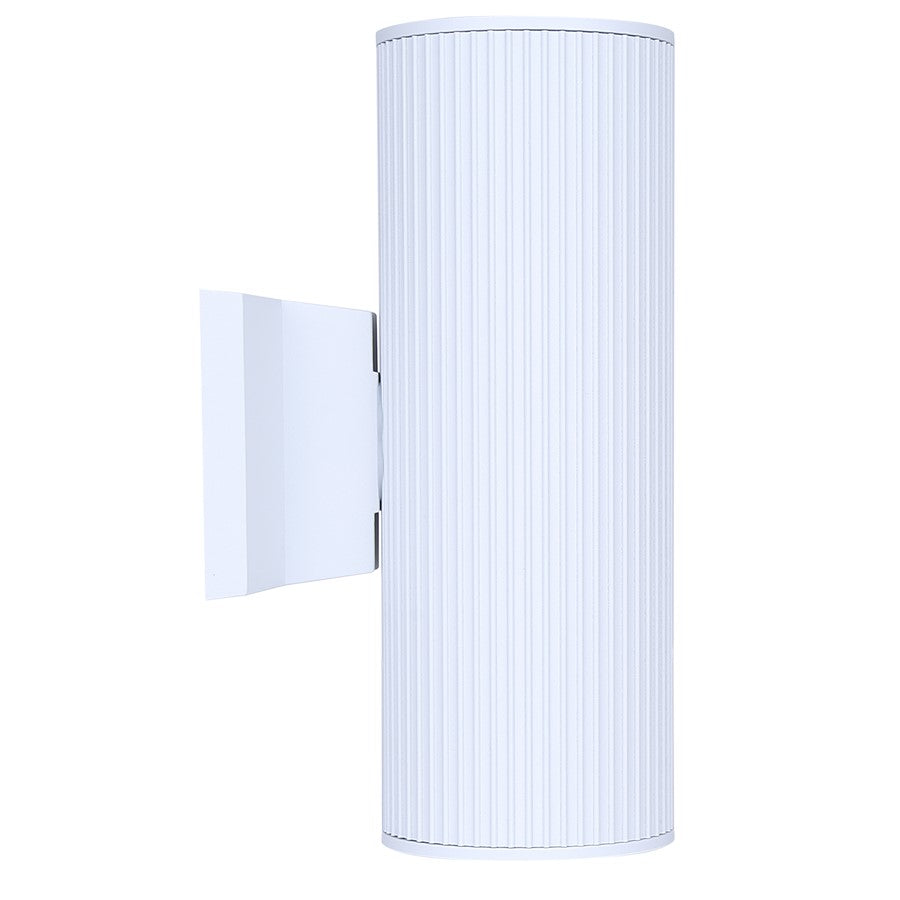 Canarm Rexton 11.75in 2-Light Outdoor Lantern | Modern White and Frosted Glass | Porch & Entryway Wall Light | 4.25 x 6.62 x 11.75 in | Model IOL639WH