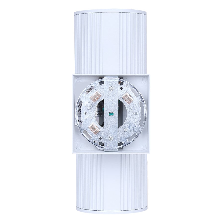 Canarm Rexton 11.75in 2-Light Outdoor Lantern | Modern White and Frosted Glass | Porch & Entryway Wall Light | 4.25 x 6.62 x 11.75 in | Model IOL639WH