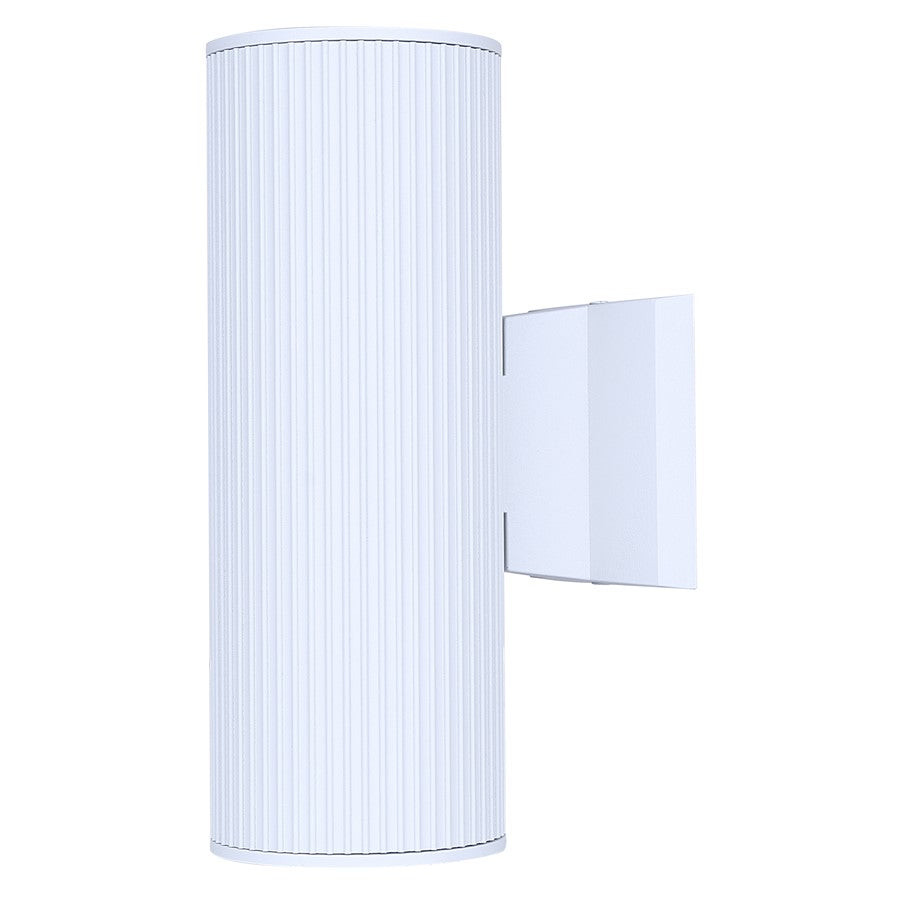 Canarm Rexton 11.75in 2-Light Outdoor Lantern | Modern White and Frosted Glass | Porch & Entryway Wall Light | 4.25 x 6.62 x 11.75 in | Model IOL639WH