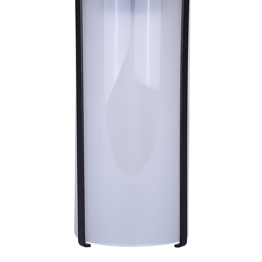 Canarm Beau 6in 1-Light Outdoor Lantern | Matte Black and Frosted Glass | Entryway & Patio | 4.75 x 6.63 x 14.13 in | Model IOL653BK