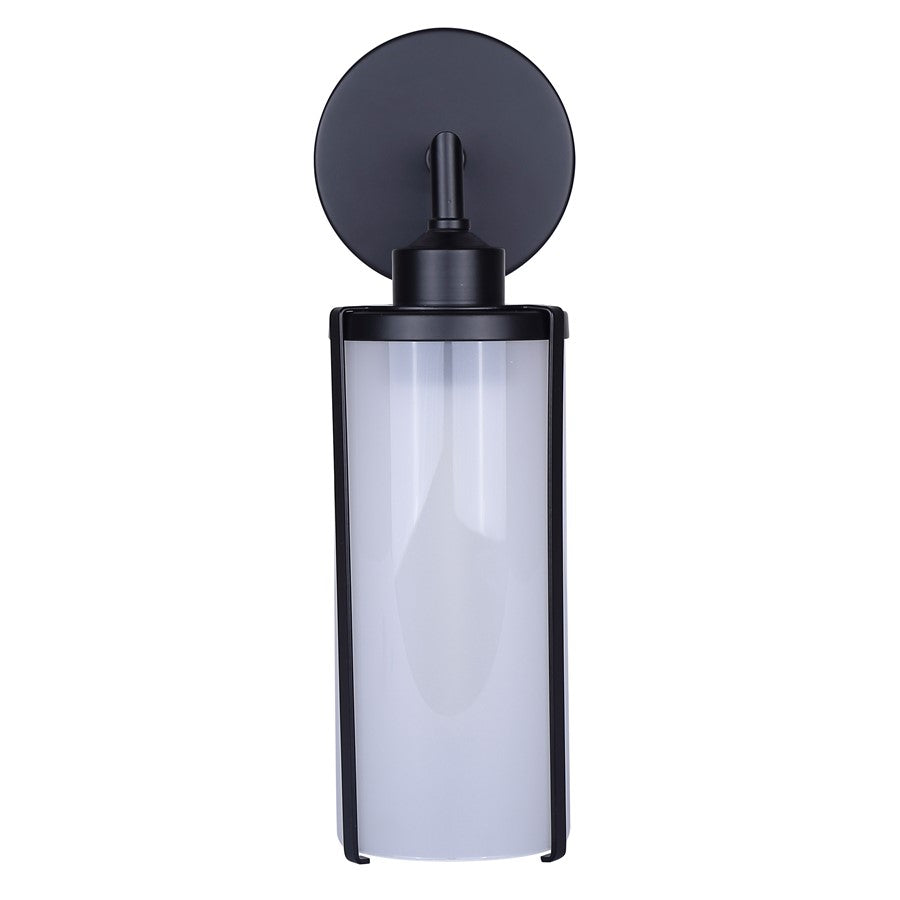 Canarm Beau 6in 1-Light Outdoor Lantern | Matte Black and Frosted Glass | Entryway & Patio | 4.75 x 6.63 x 14.13 in | Model IOL653BK