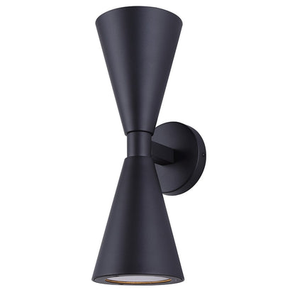 Canarm Arona 6in 2-Light Outdoor Lantern | Matte Black and Clear Glass | Entryway & Patio | 5.5 x 6.63 x 16.25 in | Model IOL658BK