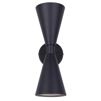 Canarm Arona 6in 2-Light Outdoor Lantern | Matte Black and Clear Glass | Entryway & Patio | 5.5 x 6.63 x 16.25 in | Model IOL658BK