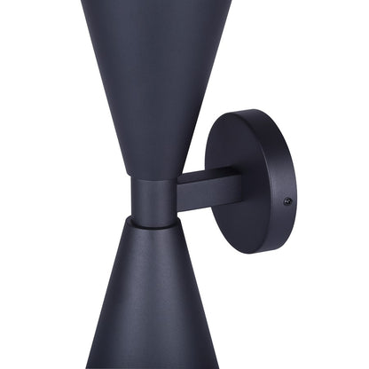 Canarm Arona 6in 2-Light Outdoor Lantern | Matte Black and Clear Glass | Entryway & Patio | 5.5 x 6.63 x 16.25 in | Model IOL658BK