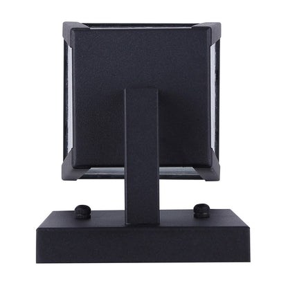 Canarm Coralea 10.75in 1-Light Outdoor Lantern | Rustic Sand Black and Seeded Glass | Porch & Deck | 4.875 x 6.25 x 10.75 in | Model IOL690BK