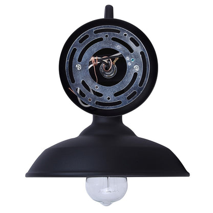 Canarm Desi 10in 1-Light Outdoor Lantern | Farmhouse Sand Black Metal | Barn & Workshop | 9.8 x 13 x 10 in | Model IOL691BK