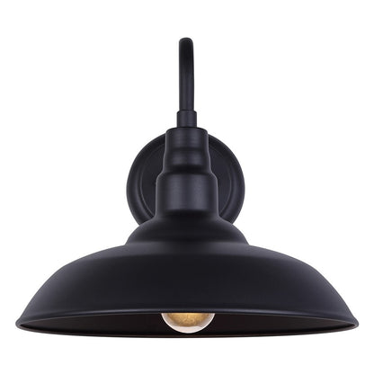 Canarm Valec 13in 1-Light Outdoor Lantern | Farmhouse Sand Black Metal | Porch & Driveway | 14 x 16 x 13 in | Model IOL694BK