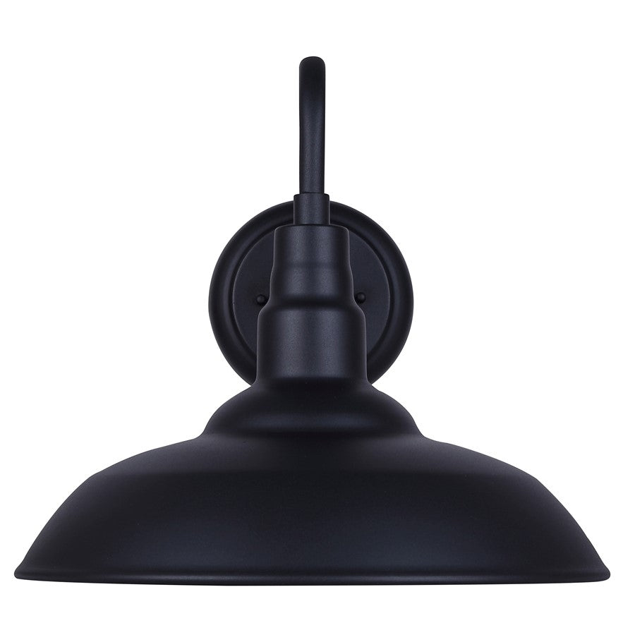 Canarm Valec 13in 1-Light Outdoor Lantern | Farmhouse Sand Black Metal | Porch & Driveway | 14 x 16 x 13 in | Model IOL694BK