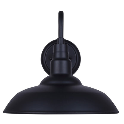 Canarm Valec 13in 1-Light Outdoor Lantern | Farmhouse Sand Black Metal | Porch & Driveway | 14 x 16 x 13 in | Model IOL694BK