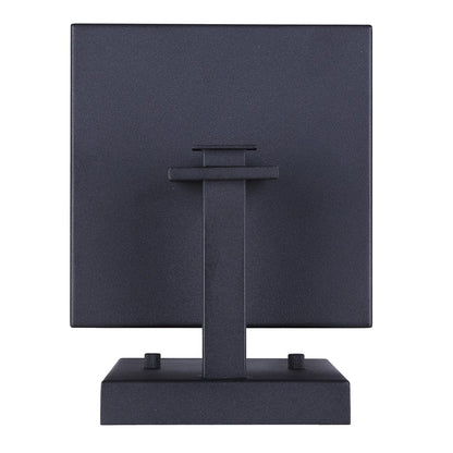Canarm Shana 12in 1-Light Outdoor Wall Lantern | Modern Matte Black and Watermark Glass | Entryway & Porch | 7.5 x 6 x 12 in | Model IOL703BK