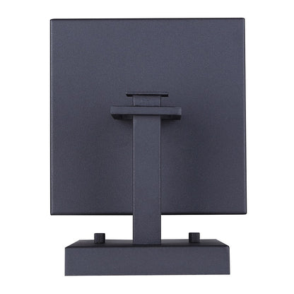 Canarm Shana 16in 1-Light Outdoor Wall Lantern | Modern Matte Black and Watermark Glass | Entryway & Patio | 7.5 x 6 x 16 in | Model IOL704BK