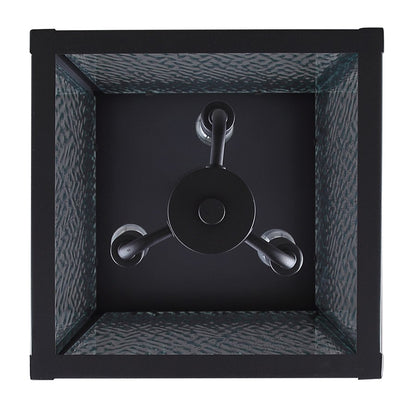 Canarm Shana 11in 3-Light Outdoor Pendant | Modern Black and Watermark Glass | Covered Patio & Entryway | 11 x 11 x 22 in | Model IOL707BK
