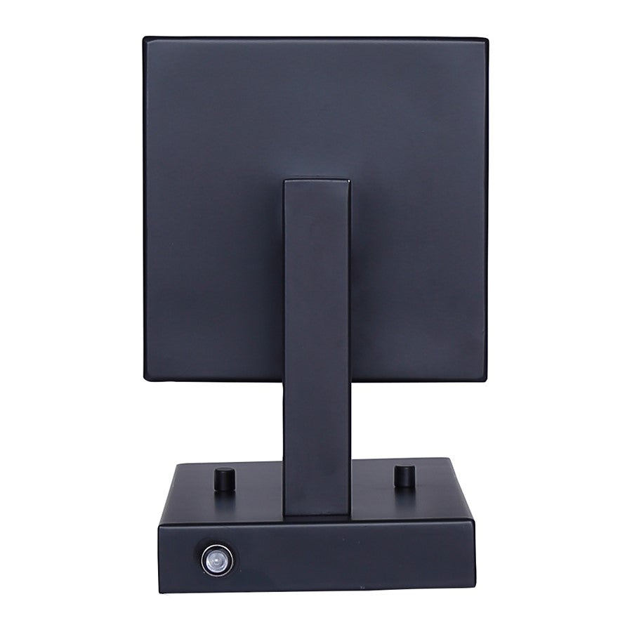 Canarm Alaina 14.88in 1-Light Outdoor Lantern | Classic Black and Seeded Glass | Patio, Porch & Entryway | 7.88 x 5.12 x 14.88 in | Model IOL711BK