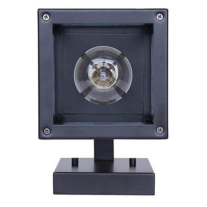 Canarm Alaina 14.88in 1-Light Outdoor Lantern | Classic Black and Seeded Glass | Patio, Porch & Entryway | 7.88 x 5.12 x 14.88 in | Model IOL711BK