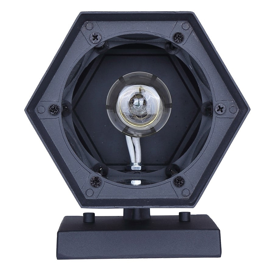 Canarm Kersley 10in 1-Light Outdoor Lantern | Classic Black and Clear Beveled Glass | Entryway, Patio & Garage | 7 x 6.25 x 10 in | Model IOL714BK