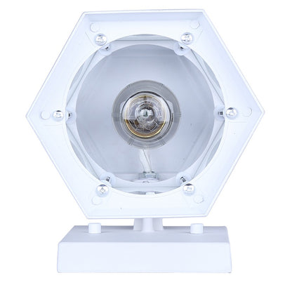 Canarm Kersley 10in 1-Light Outdoor Lantern | Classic White and Clear Beveled Glass | Entryway, Patio & Garage | 7 x 6.25 x 10 in | Model IOL714WH