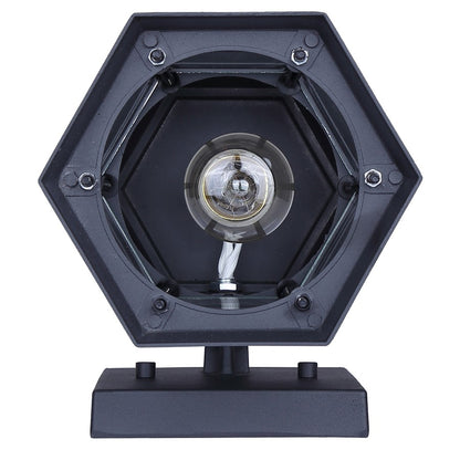 Canarm Buckly 10in 1-Light Outdoor Lantern | Traditional Black Metal and Clear Beveled Glass | Entryway & Patio | 7 x 6.25 x 10.25 in | Model IOL715BK