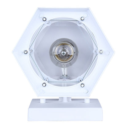 Canarm Buckly 10in 1-Light Outdoor Lantern | Traditional White Metal and Clear Beveled Glass | Entryway & Patio | 7 x 6.25 x 10.25 in | Model IOL715WH