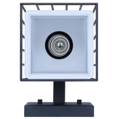 Canarm Oslo 4.5in 1-Light Outdoor Lantern | Modern Black Steel and Opal Glass | Pathway & Entryway Downlight | 6.75 x 4.5 x 13 in | Model IOL723BK