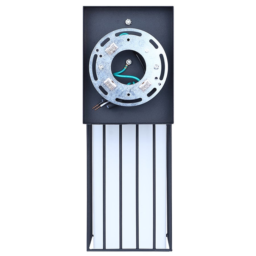 Canarm Oslo 4.5in 1-Light Outdoor Lantern | Modern Black Steel and Opal Glass | Pathway & Entryway Downlight | 6.75 x 4.5 x 13 in | Model IOL723BK