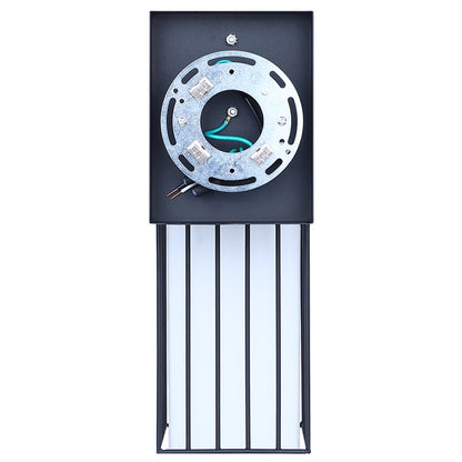Canarm Oslo 4.5in 1-Light Outdoor Lantern | Modern Black Steel and Opal Glass | Pathway & Entryway Downlight | 6.75 x 4.5 x 13 in | Model IOL723BK