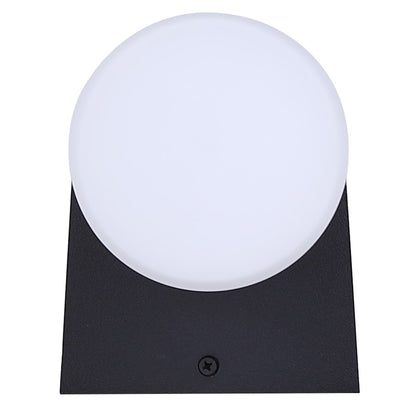 Canarm June 4.37in 2-Light Outdoor Lantern | Modern Black Steel and Opal Glass | Patio & Entryway Up-Down Light | Model IOL728BK