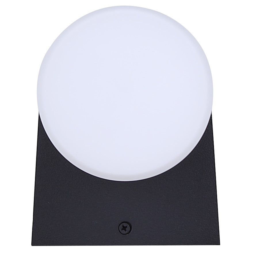 Canarm June 4.37in 2-Light Outdoor Lantern | Modern Black Steel and Opal Glass | Patio & Entryway Up-Down Light | Model IOL728BK