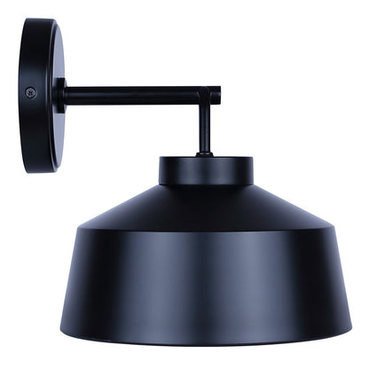 Canarm Orillia 9.75in 1-Light Outdoor Lantern | Matte Black Steel and Clear Glass | Patio & Entryway Downlight | Model IOL729BK