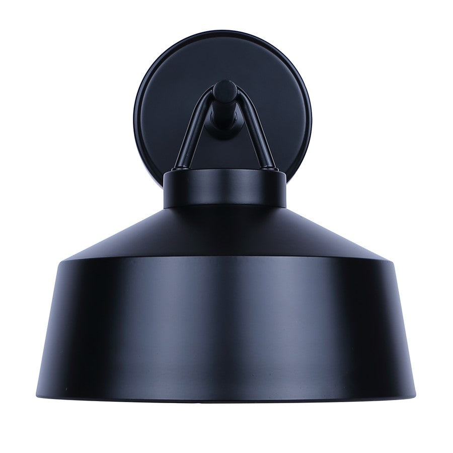 Canarm Orillia 9.75in 1-Light Outdoor Lantern | Matte Black Steel and Clear Glass | Patio & Entryway Downlight | Model IOL729BK