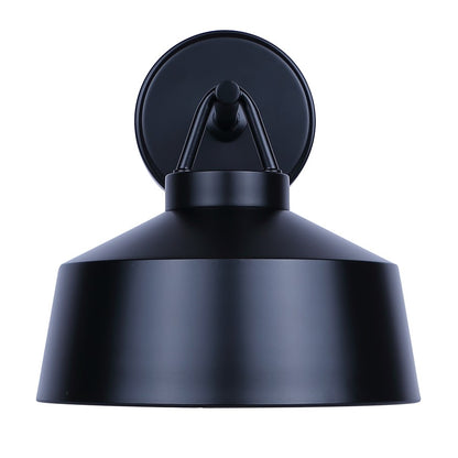 Canarm Orillia 9.75in 1-Light Outdoor Lantern | Matte Black Steel and Clear Glass | Patio & Entryway Downlight | Model IOL729BK