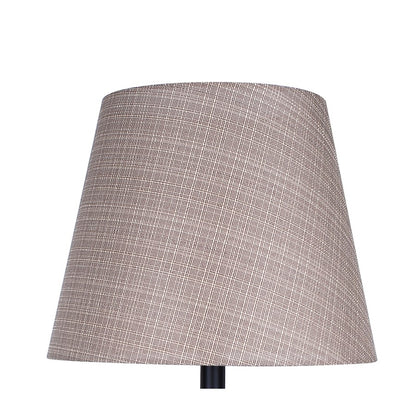 Canarm Havran 31in 1-Light Outdoor Table Lamp | Rustic Black Steel and Natural Fabric Shade | Covered Patio & Sunroom | Model IOTL687BK