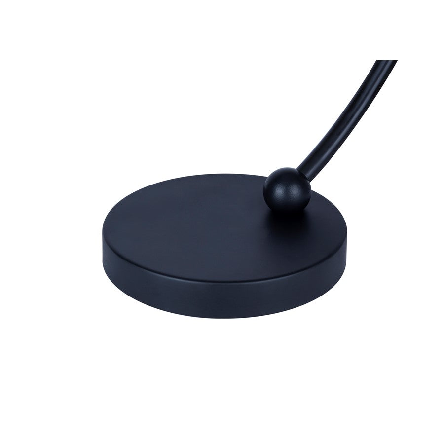 Canarm Cavea 26in 1-Light Outdoor Table Lamp | Modern Matte Black Metal and Clear Glass | Covered Patio & Deck | 17 x 11 x 26 in | Model IOTL688BK